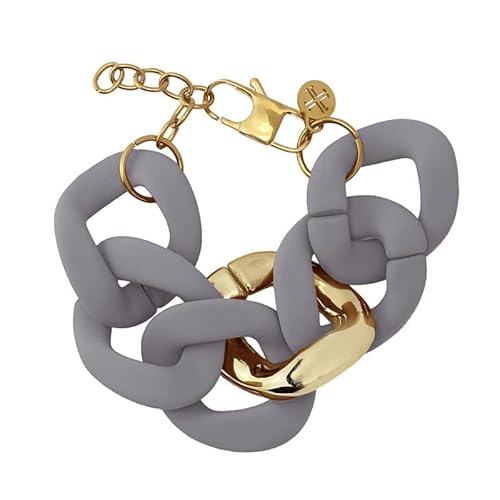 Anartxy Pulsera de Colección Chain con Maxi Eslabones de Resina Coloreada Combinada con Dorado Para Mujer, Mejor Regalo Cover