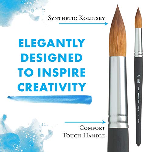 Image of Princeton Aqua Elite, Series 4850, Synthetic Kolinsky Watercolor Paint Brush,Round, 20