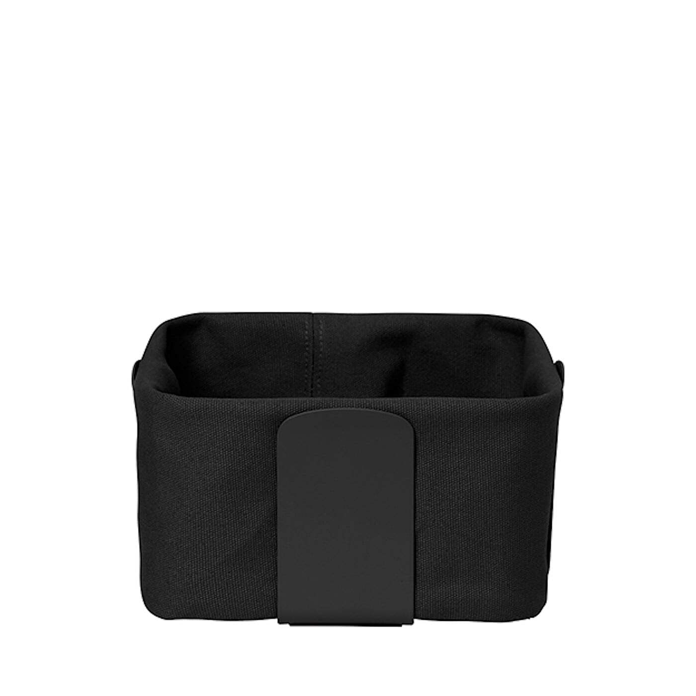 Blomus Brotkorb -DESA- | Stahl pulverbeschichtet/100% Baumwolle | Black | Größe S | H 10 cm x B 20 cm x T 20 cm