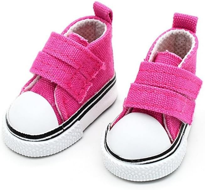 Amlhy 1/6 BJD Doll Canvas Shoes Costume Accessory 5cm, 1 Pair Rose Red