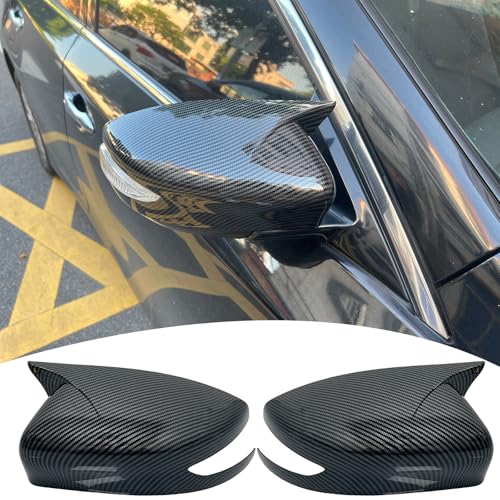 Image of Side Mirror Cover,for Nissan Sentra 2013-2019 /Nissan Altima 2013-2018, Carbon Fiber Side Rear Mirror Covers Body Kit Accessories for Cars(with Turn Signal Cutout)