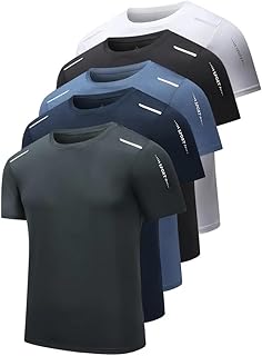 Quick Dry Ice Silk Athletic T-Shirts for Men, Athletic Short Sleeve Moisture Wicking Tee for Running,Training （1 Piece）