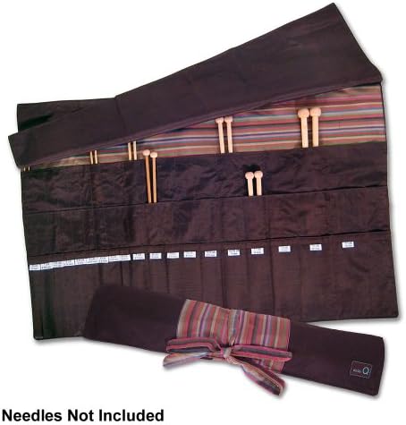della Q Knitting Roll for Straight Knitting Needles 016 Brown Stripes 151-1-016
