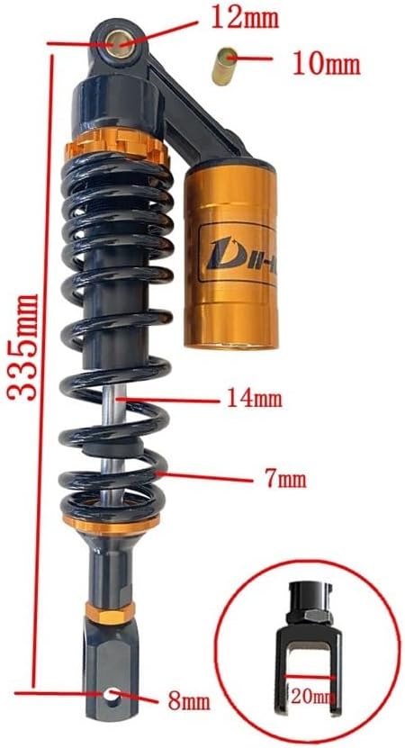 Suspension air Shock absorbers Universal 280mm 295mm 320mm 335mm Motorcycle Air Shock Absorber Rear Suspension ATV Quad