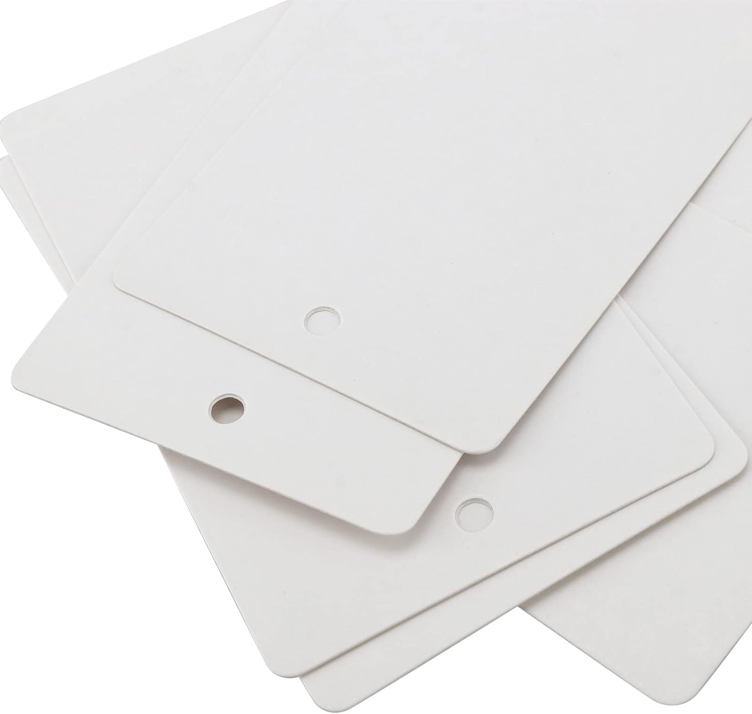 SINJEUN 3000 PCS 1.77 x 2.95 Inches White Merchandise Tag, Blank Paper Gift Tags, Hanging Garment Shipping Tags with Hole for Crafting