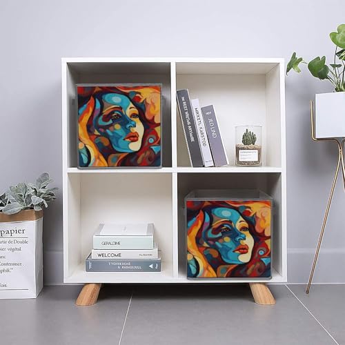 Bac de rangement pliable avec poignee renforcee tissu - 6