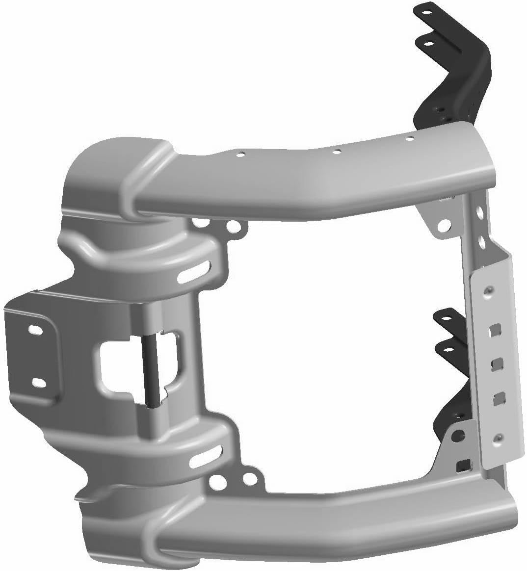 Polaris ATV Front Brushguard Under Frame, Medium Gloss Medium Gloss Black, Genuine OEM Part 1017050-067, Qty 1