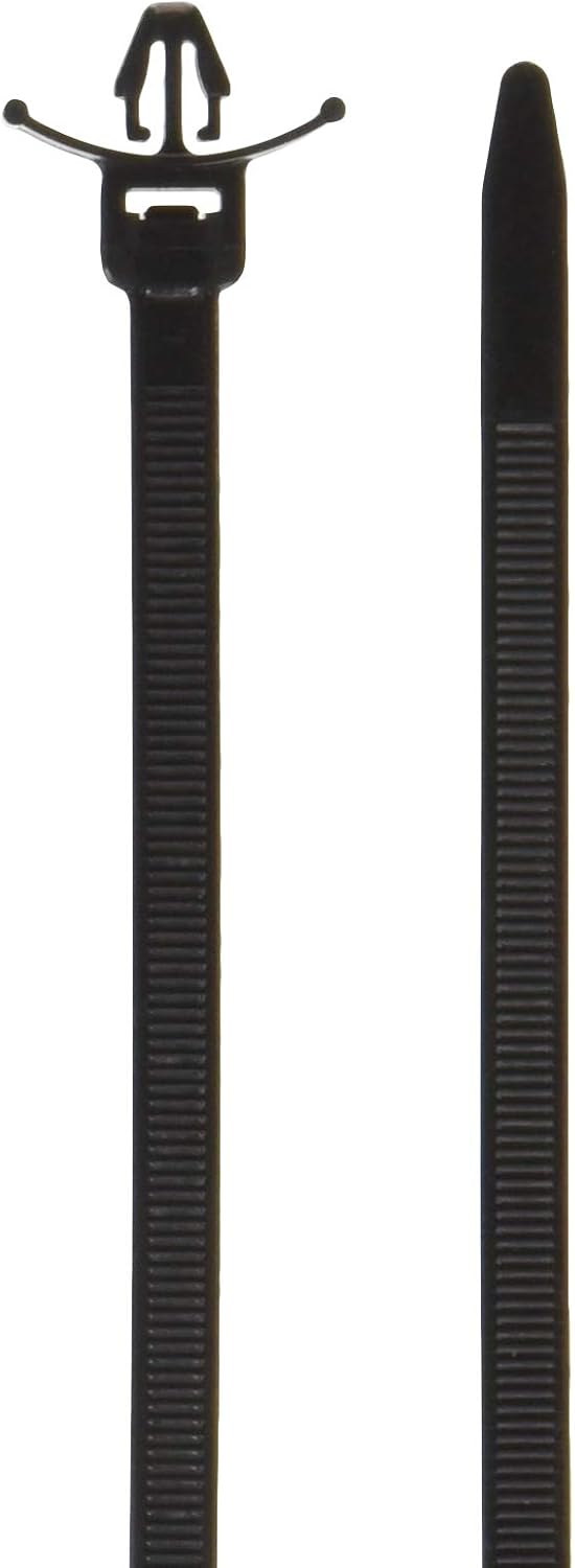 S.G Industries SG-PR150W Push Release Bib, Wide Push-in Fixing Type, Mounting Hole Diameter φ0.1 inches (4.8 mm), Weatherproof, Heat Resistant, Length: 5.9 inches (150 mm), Black, Pack of 500