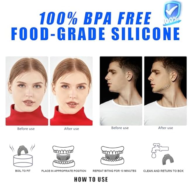 Jaw Exerciser,Jawline Exerciser for Men & Women,Facial Exerciser,3 Resistance Jaw Trainer,Jawline Shaper,Jaw Shark Toner,Facial Exerciser for Beginner Intermediate Advanced