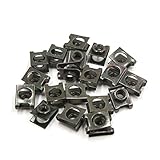 sourcing map 20x Befestigungsschrauben U-Type Fastener Clip Nieten 6mm Armeegrün