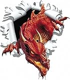 Bogengröße: 175 x 180 mm carstyling XXL Aufkleber Einschussloch, 170 mm, Motiv \'Drache\' ~ schneller Versand innerhalb 24 Stunden ~