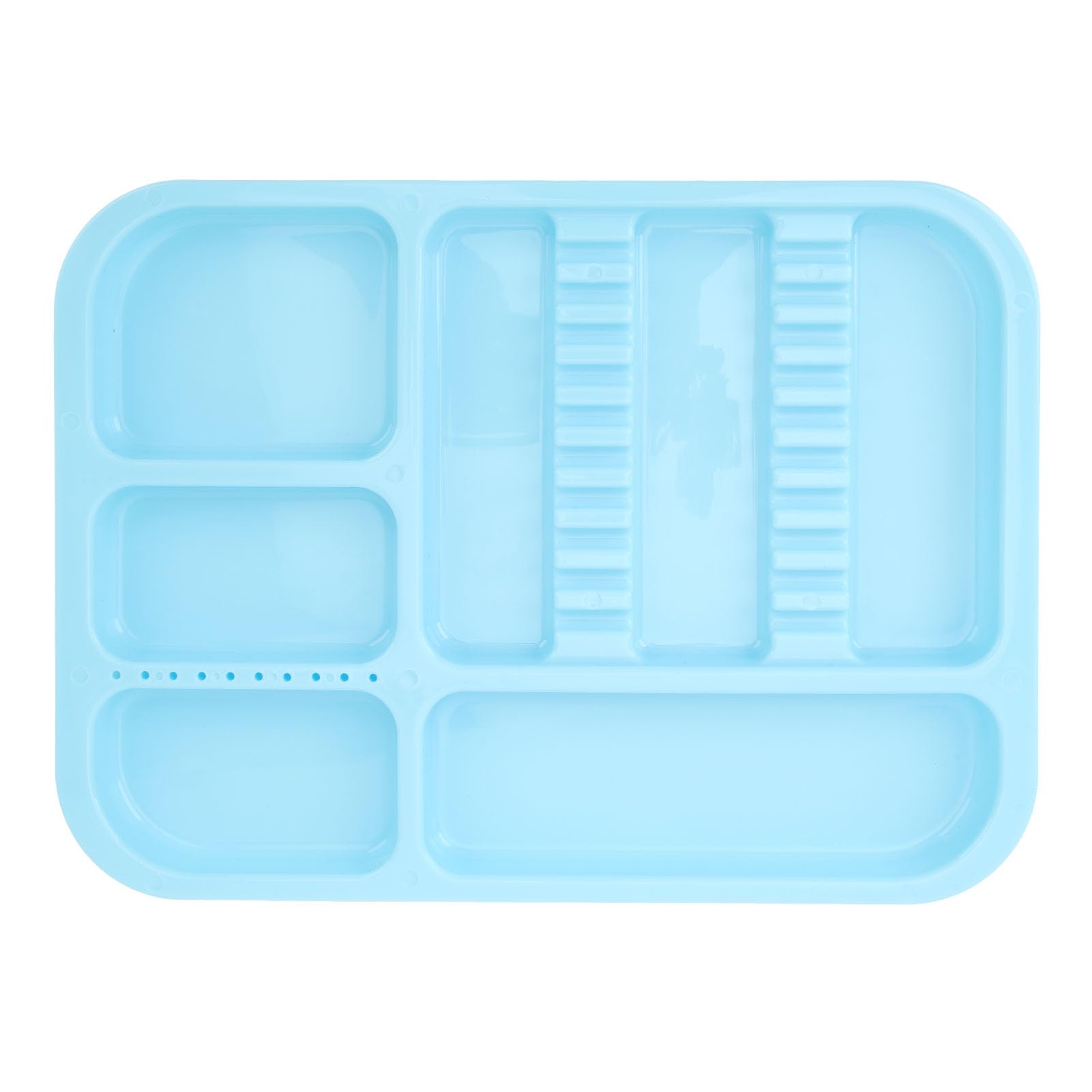 Pongnas Plateau pour Instruments Bucco-dentaires, Support en Plastique, Compartiment séparé Bleu pour les Professionnels de la santé Bucco-dentaire