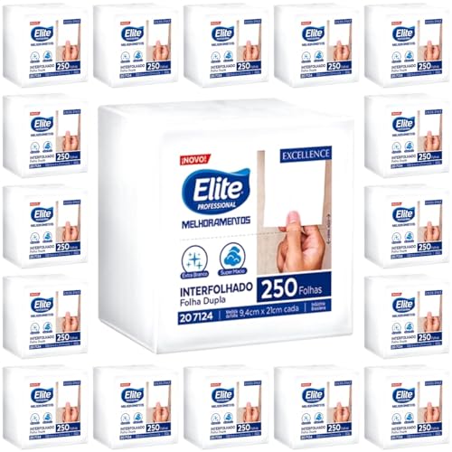 Papel Higiênico Elite Excellence Folha Dupla Kit 24 Pacotes Interfolhado