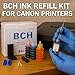 BCH Ink Refill Kit Compatible with Canon PG-260, CL-261, PG-240, CL-241, 275, 276 Series – Includes 120ml UV-Stable Dye Ink and Refill Tools for Canon Pixma Printers