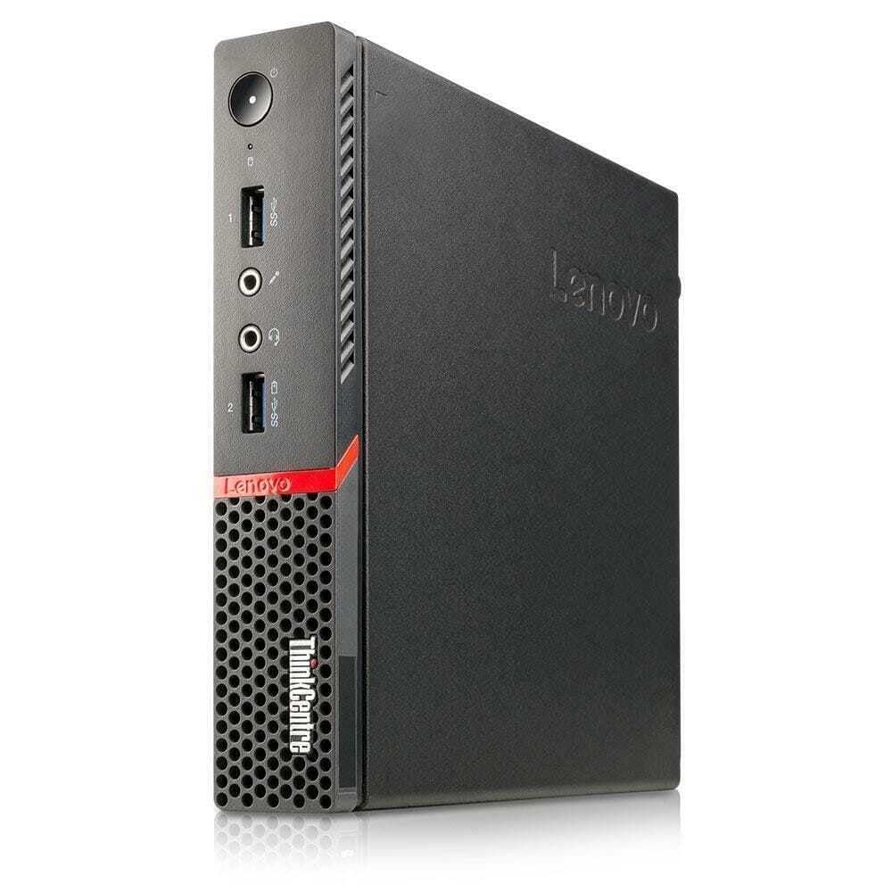 Lenovo ThinkCentre M900 Mini PC Tiny Computer, Intel Core i5-6500T, 8 GB RAM, 250 GB SSD, WiFi & Bluetooth, Tastiera US QWERTY, Windows 11 Pro (Ricondizionato)