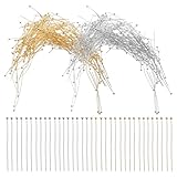 JECOMPRIS Alfileres de Cabeza Esférica de Cobre 0,6x40 Mm 400 Piezas para Bricolaje Joyería Diy, Pasadores para Pendientes, Collares, Pulseras y Manualidades, Material para Hacer Joyas