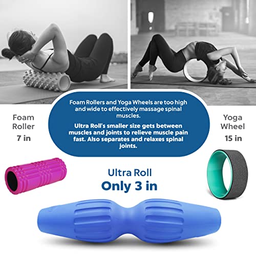 Ultra-Roll-Back-Roller-Stretcher-Foam-Roller-for-Back-Pain-Relief-Targets-Spinal-Muscles-More-Effectively-Than-Other-Back-Rollers-Easy-to-Use-No-Balancing-Quality-Rubber-not-Foam