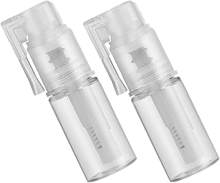 jojofuny 2pcs 14ml Refillable Plastic Powder Spray Bottles for Hairdressing, Portable Dry Powder Applicator Sprayer for Salon and Travel Use
