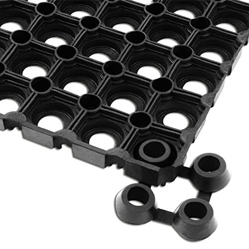 etm Profi Ringgummimatte | Gummimatte für den Eingangsbereich außen und innen | Matte mit robuster Ringgummi Struktur | Größe wählbar (100x150 cm, 23 mm)