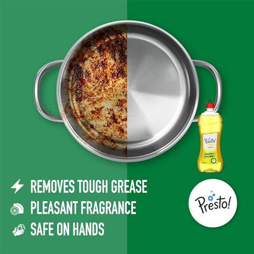 Image of Amazon Brand - Presto! Dishwash Gel | Lemon | 1.5 Litre | 750 Ml X 2 Packs | Leaves No Residue | Grease Cleaner For All Utensils