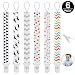 Pacifier Clip for Girl and Boys,Pack of 6 Universal Baby Pacifier Holder Clip Holder Leash for Pacifiers Teething Toy or Soothies,Safety Baby Gift by Mopoin - No Metal Parts