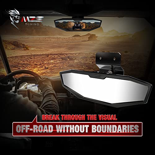 Image of MZS Aluminum RZR PRO XP Rear View Mirror, UTV Rearview Center Mirror Accessories Adjustable 2883763 Compatible with RZR PRO XP / 4, RZR Trail /S, RZR Turbo R /4
