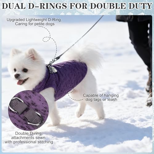 Pull en polaire pour chien violet EXPAWLORER taille L - 5