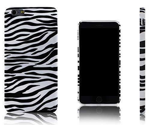 Xcessor Zebra Rayas de Cebra Funda Carcasa Flexible TPU para Apple iPhone 6 Plus. Negro/Blanco.