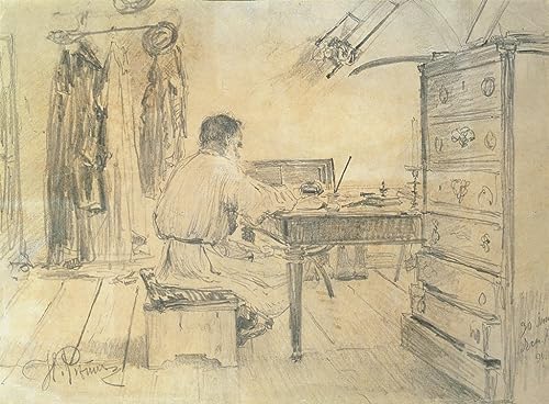 Poster Léon Tolstoï Repin impression sur toile d'art 50x70
