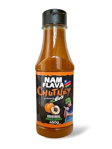 Nam Flava Chutney - Original Pfirsich Chutney aus Namibia | 450g | Fruchtig Aromatisch