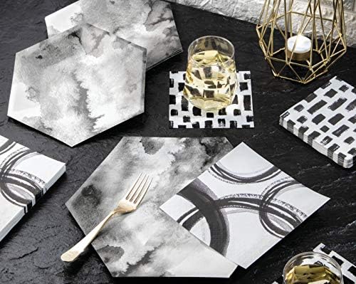 Baxters Party Bundle Luxury Napkins Bulk Abstract Beverage 3 Ply, 288 Napkins