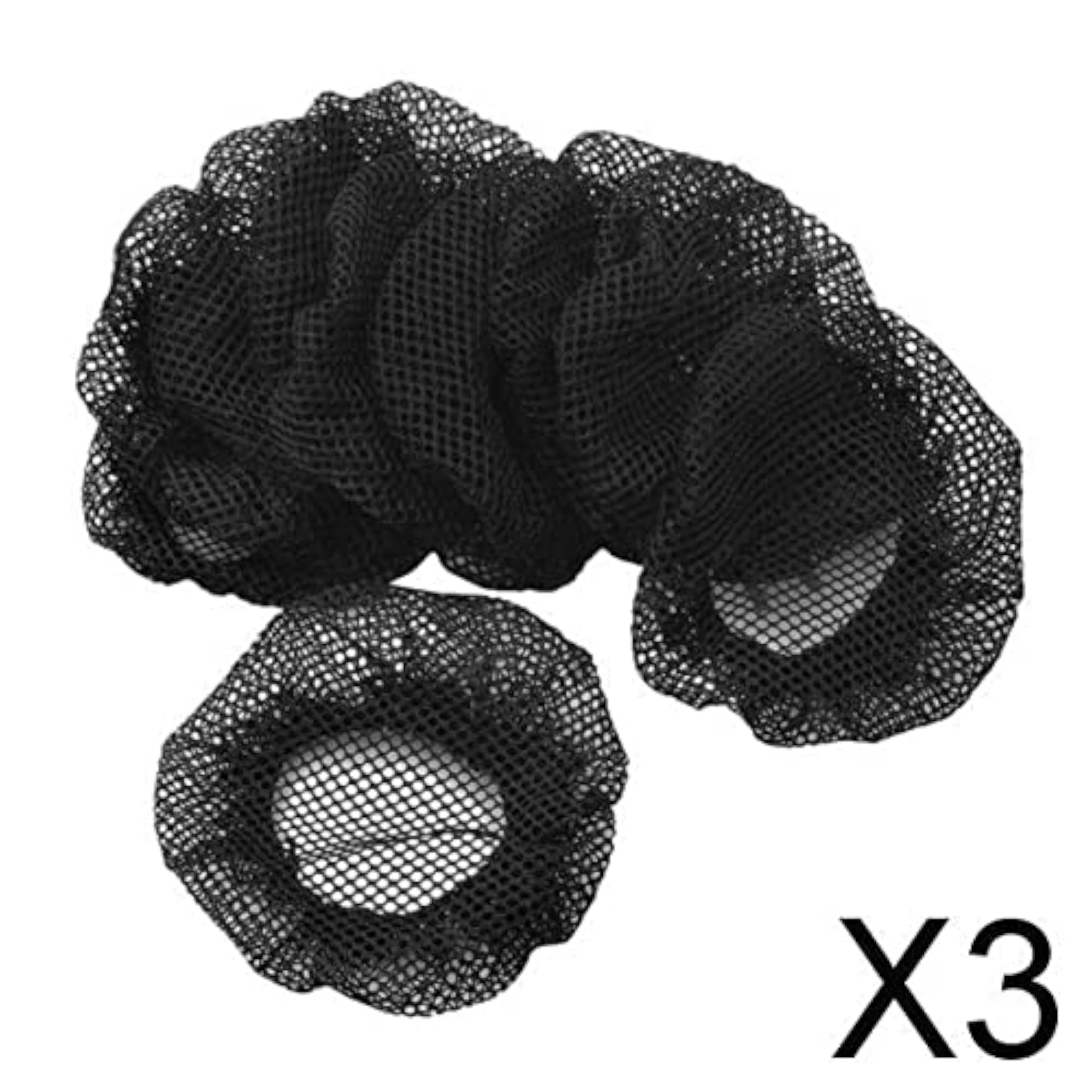 3pc Ladies Crochet Mesh Bun Cover Snood, Hair Accessories