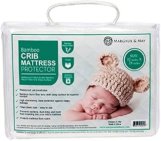 Ultra Soft Crib Mattress Protector Pad by Margaux & May - Waterproof