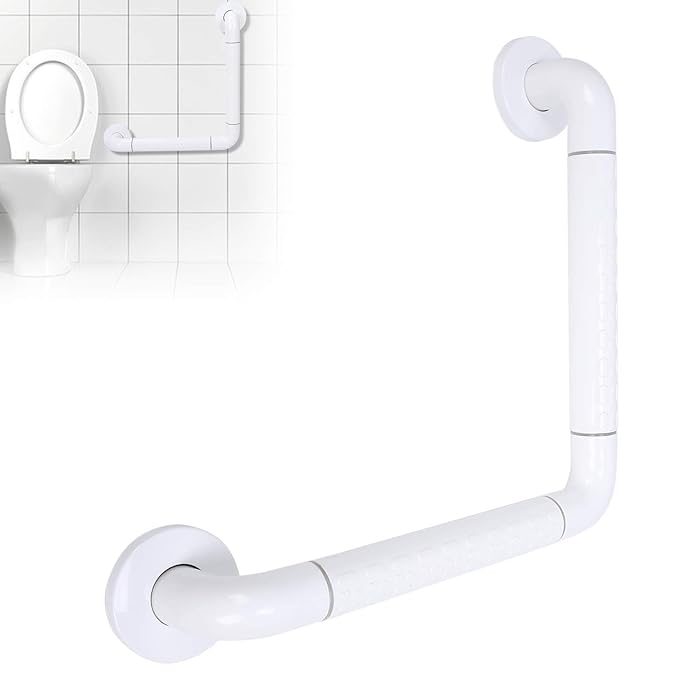 Buy 14.2in Toilet Grab Bar, LShaped Bathroom Grab Handrail, Stainless