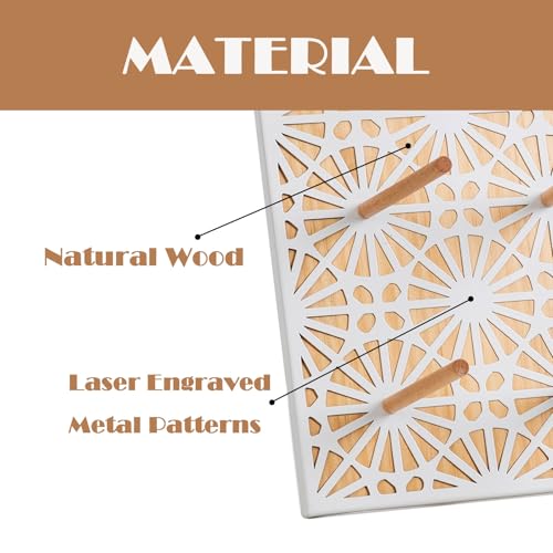 Support mural en métal pour friandises avec structure blanche
