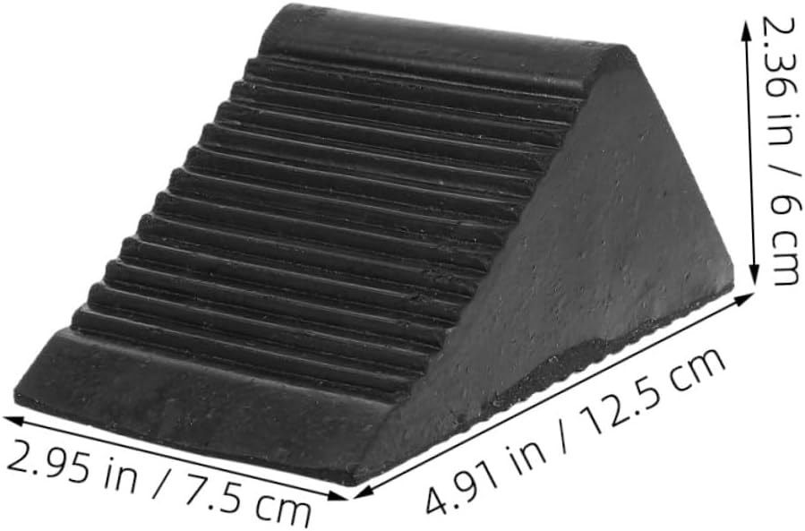 Unomor 2pcs Heavy Duty Rubber Wheel Chocks Design for Rvs Trucks Campers and Trailers Lightweight Portable Wheel Immobilizers for Safe Vehicle Parking