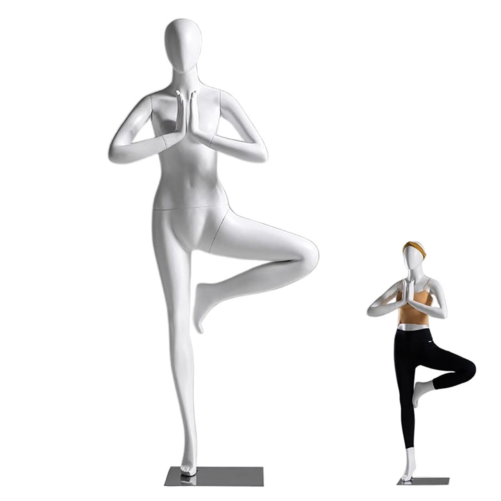 Generisch Diese Schaufensterpuppe für Erwachsene Frauen (Ganzkörpermodell, Yoga-Pose, Torso) ist eine leichte Übungspuppe für Schaufenster, eine realistische Kleiderform (Yoga-Pose 3).
