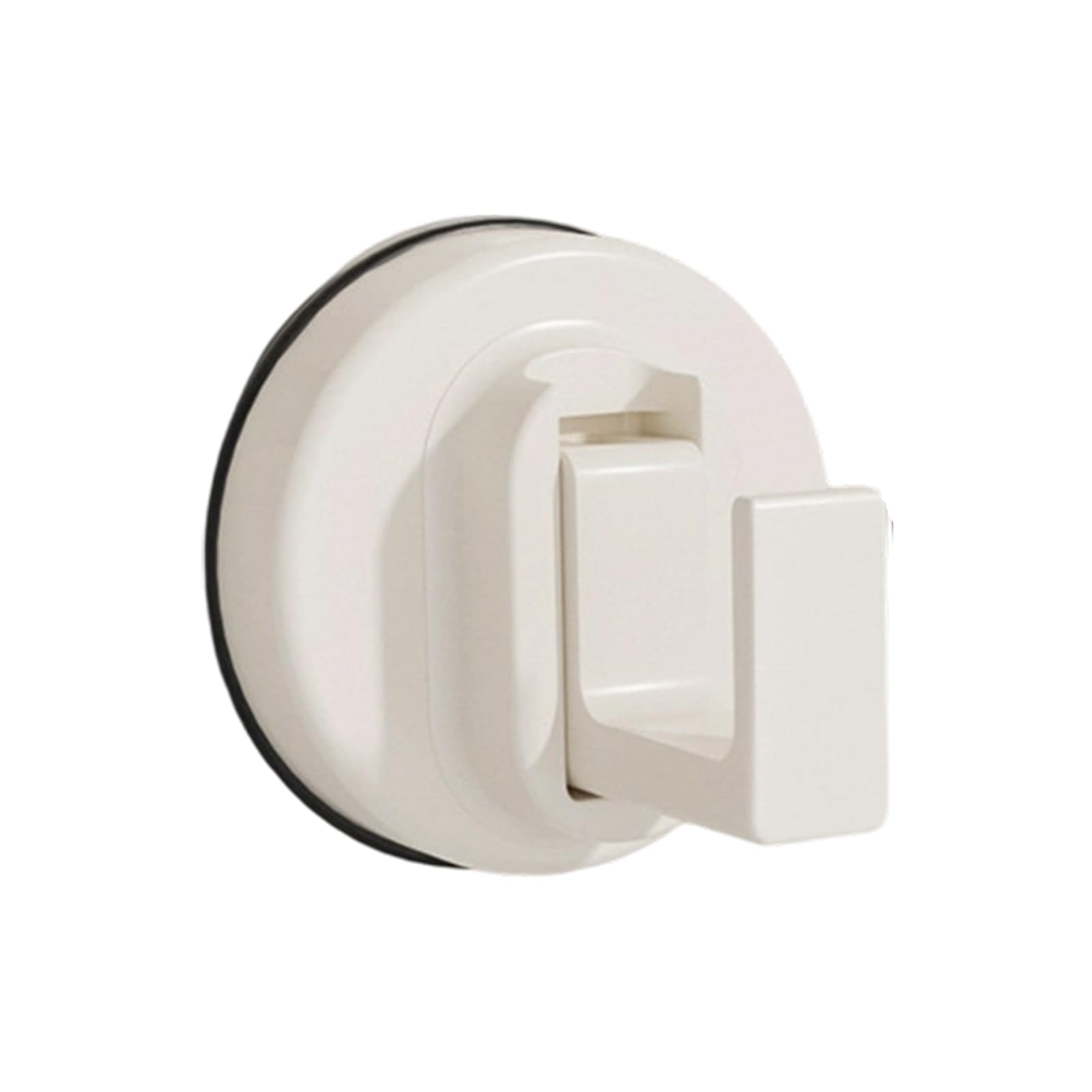 Tertioi White Rustproof Suction Cup Door Hook Space Aluminum Material Wall Mount Organizer Towel Clothes Storage Removable Wall Hook