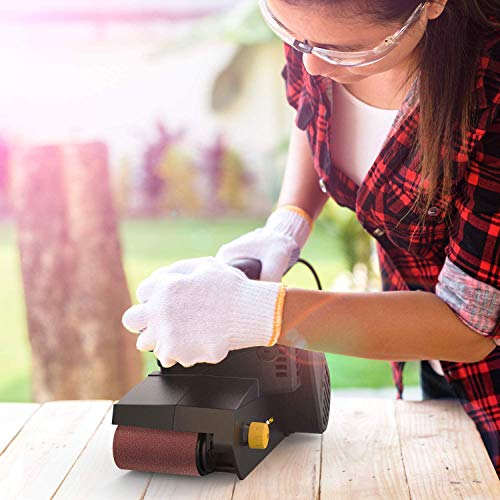 Jellas Belt Sander, 750W Electric Sander, with 10Pcs Sanding Belts and Dust Bag, Bench Sander with Variable-Speed Control, 2 in 1 Vacuum Adapter, 10 Feet (3 Meters) Length Power Cord - Image 5