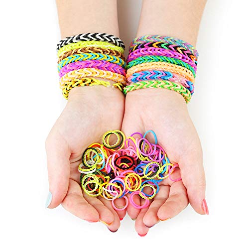 Rainbow Loom Rubber Bands Kit, 12750+Pcs Rubber Band Bracelet Making Kit In 26 Colors With 500 Clips 6 Hooks, Rubber Bands Diy Refill #TOP5