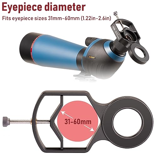 Spotting Scope Magnetic Phone Mount Adapter, Universal Smartphone Mount for Spotting Scope, Telescope, Microscope, Monocular, Binocular. Fits iPhone, Samsung, LG and More Cell Phone - Thumbnail 5