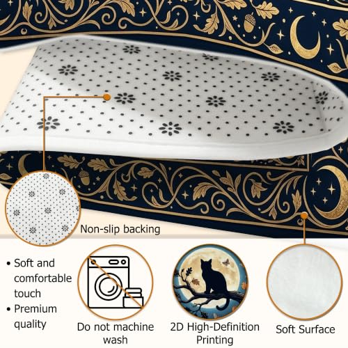Alfombra de área para gatos en salón o dormitorio con diseño rústico de luna 7