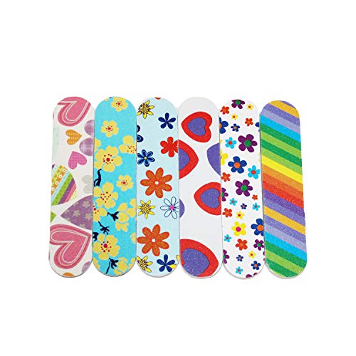 Zmoi (1 Dozen) Colorful Girly Mini Emery Board Nail Files #TOP3