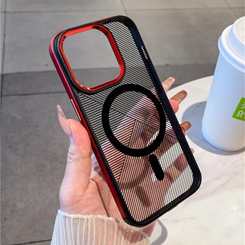 Coque iPhone 15 Pro Max transparente violette en métal géométrique antichoc PC dur - 3