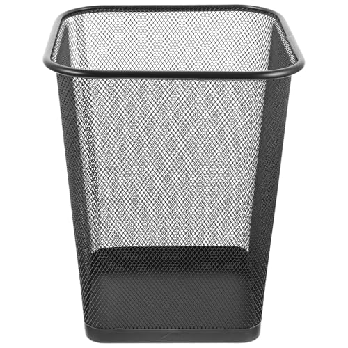 Poubelle ouverte pour bureau petite taille, conteneur à déchets noir