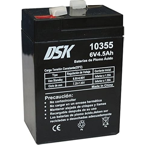 DSK Batería Plomo AGM Sellada VRLA 6V 4,5Ah Cover