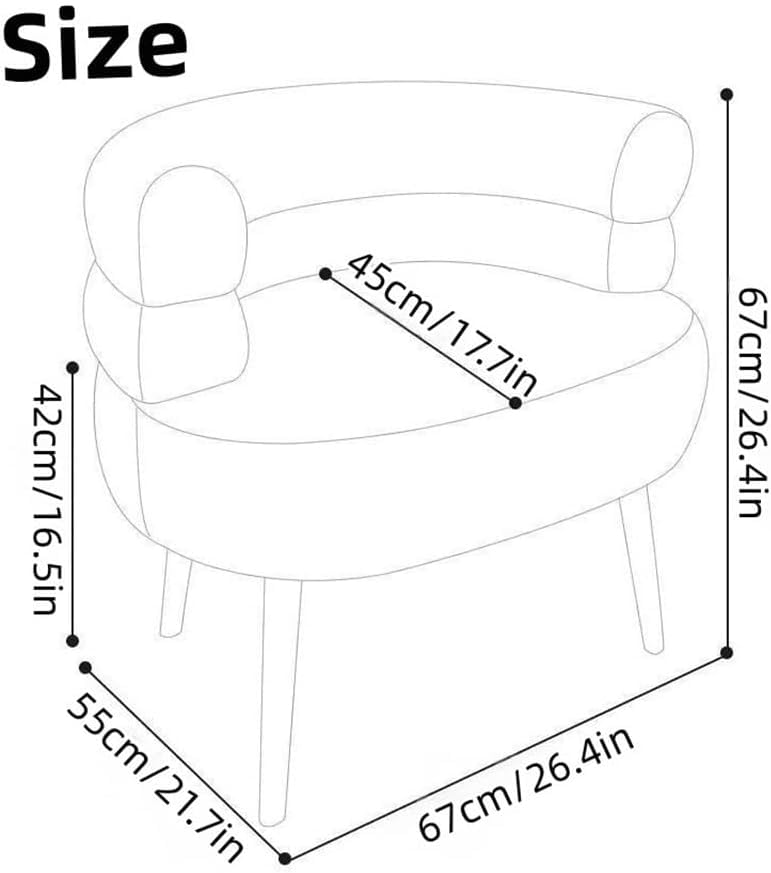 Silla de tocador acogedora mullida para dormitorio y sala de estar 3