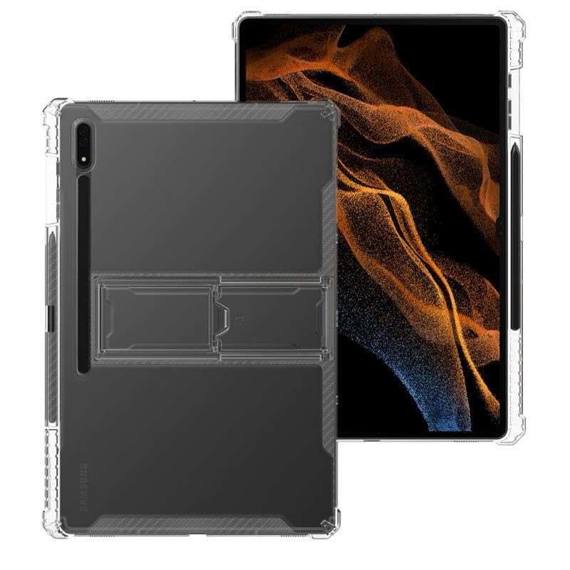 MobaxAksesuar Samsung Galaxy Tab S10 FE/S10/S9 FE/S9/S7-S8 ile uyumlu Kılıf Darbelere Dayanıklı Şeffaf Kapak (12.4inçDeğildir) Pembe