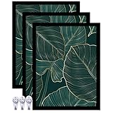 keibiubu Black Picture Frame Set of 3, 17x22 Picture Frame for Photo Poster Canvas Certificate Document Display Horizontally or Vertically High Transparent Wall Gallery(Size 17 x 22 inches)