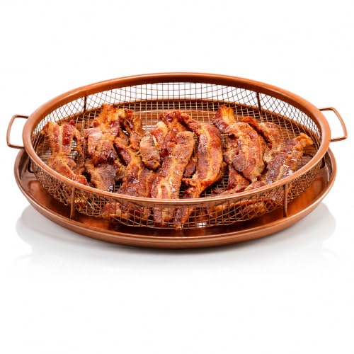 Image of GOTHAM STEEL Crisper Tray Air Fryer Basket for Oven, 12 Inch Round